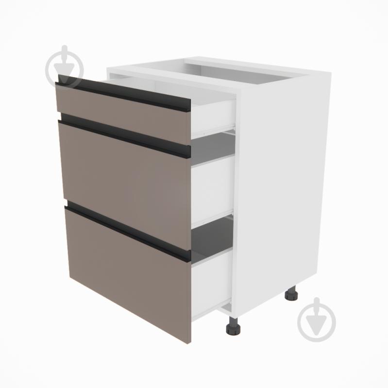 Тумба нижняя Софи (Н 60 3Ш (1+2)) глиняный серый/белый Світ Меблів - фото 2 Тумба нижняя Софи (Н 60 3Ш (1+2)) глиняный серый/белый Світ Меблів - фото 2