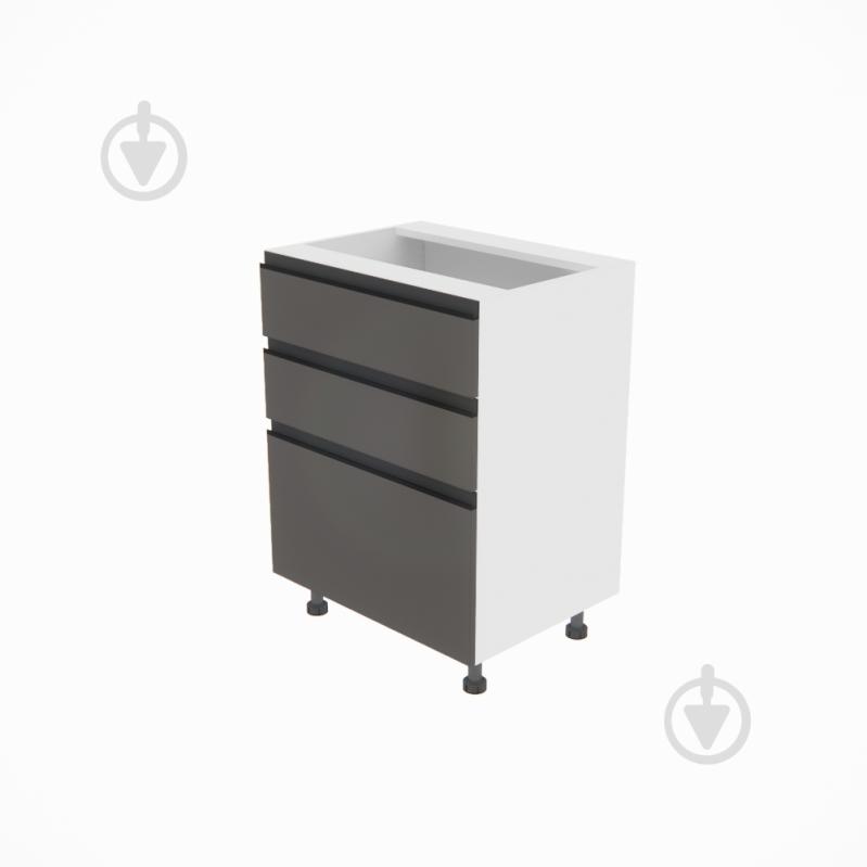 Тумба нижняя Софи (Н 60 3Ш (2+1)) графит серый/белый Світ Меблів - фото 1