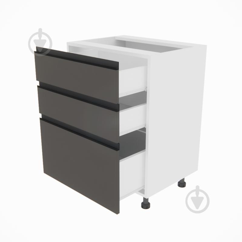 Тумба нижняя Софи (Н 60 3Ш (2+1)) графит серый/белый Світ Меблів - фото 2