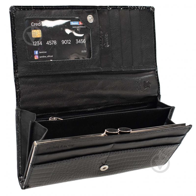Кошелек женский SEMI LINE RFID Black P8228-0 - фото 3