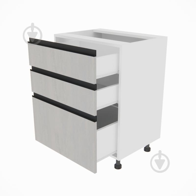 Тумба нижняя Софи (Н 60 3Ш (2+1)) шелковый камень/белый Світ Меблів - фото 2 Тумба нижняя Софи (Н 60 3Ш (2+1)) шелковый камень/белый Світ Меблів - фото 2