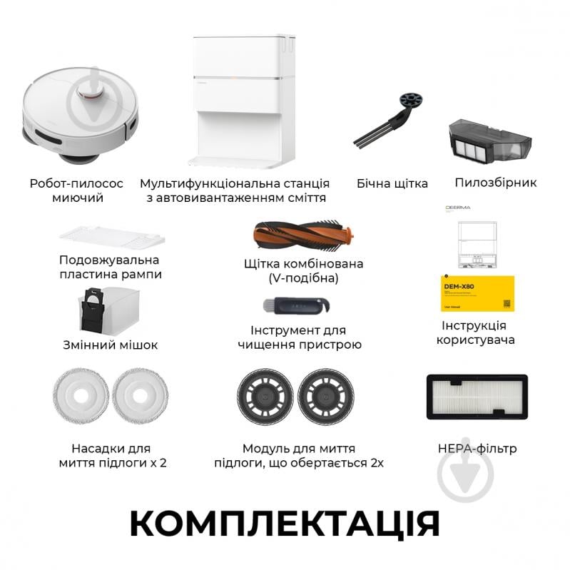 Робот-пылесос Deerma X80 white - фото 11