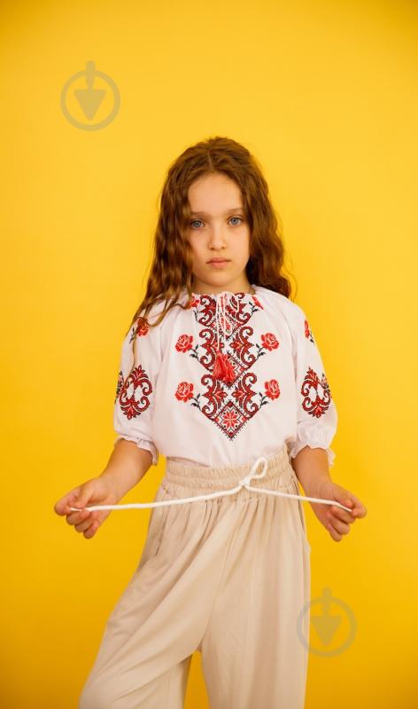 Вишиванка для дівчаток Galychanka Марічка р.140 білий Gb-103 - фото 1 Вишиванка для дівчаток Galychanka Марічка р.140 білий Gb-103 - фото 1