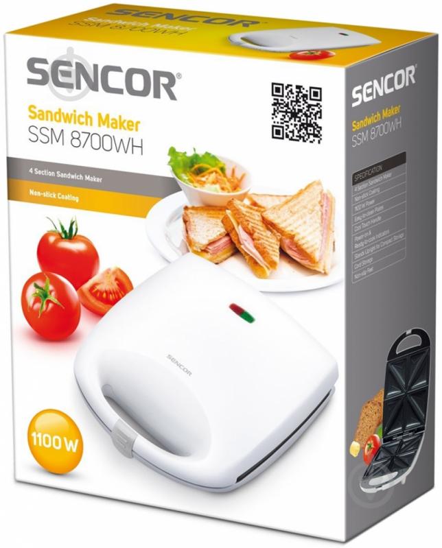 Бутербродниця Sencor SSM8700WH - фото 3