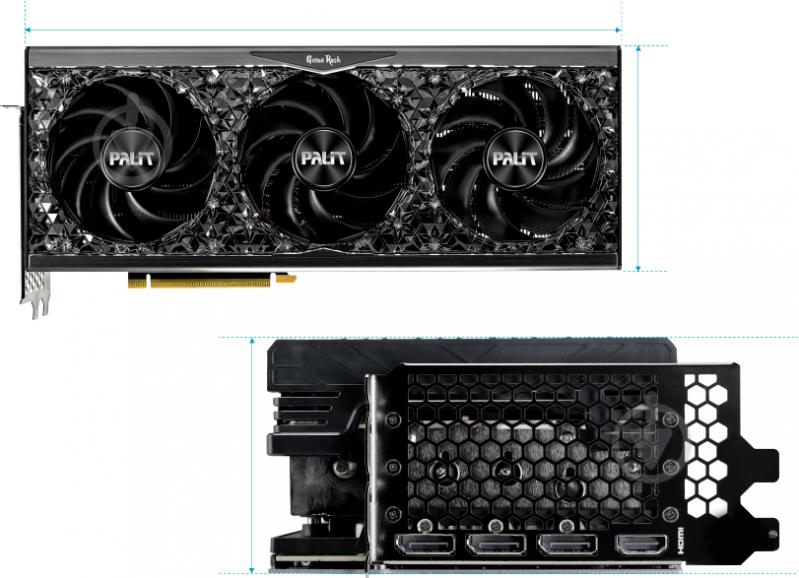 Видеокарта Palit NVIDIA GeForce RTX 4080 GameRock 16GB GDDR6X 256bit (NED4080019T2-1030G) - фото 8