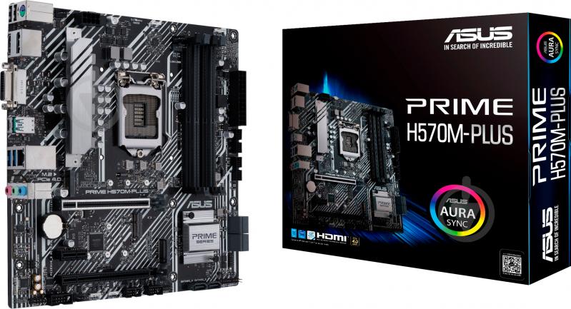 Материнська плата Asus PRIME H570M-PLUS (Socket 1200, Intel H570, mirco ATX) - фото 1