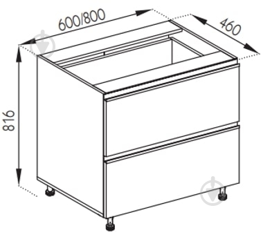 Тумба нижняя Софи (Н 60 Ш) шелковый камень/белый Світ Меблів - фото 5