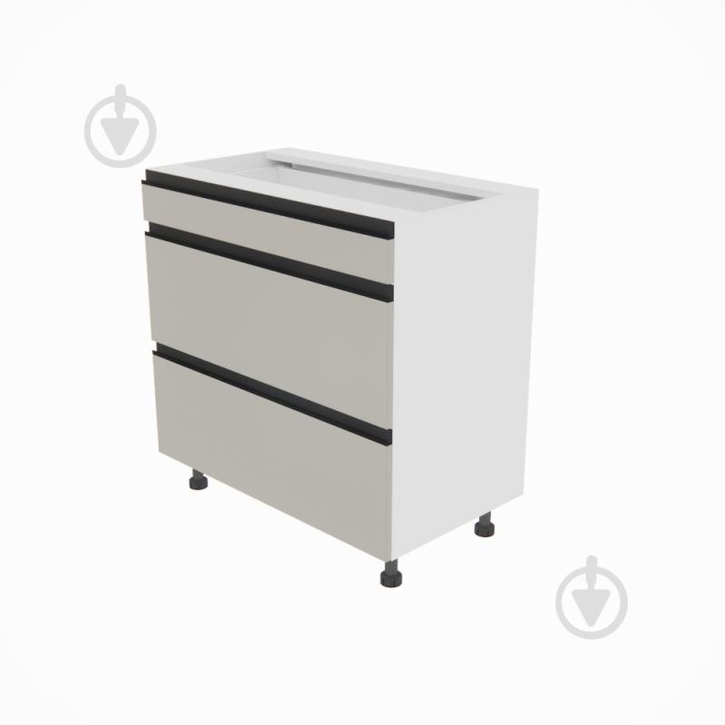 Тумба нижняя Софи (Н 80 3Ш (1+2)) кашемир/белый Світ Меблів - фото 1 Тумба нижняя Софи (Н 80 3Ш (1+2)) кашемир/белый Світ Меблів - фото 1