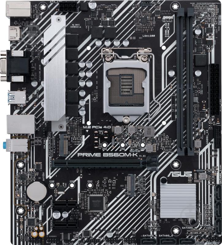 Материнська плата Asus PRIME B560M-K (Socket 1200, Intel B560, mirco ATX) - фото 1