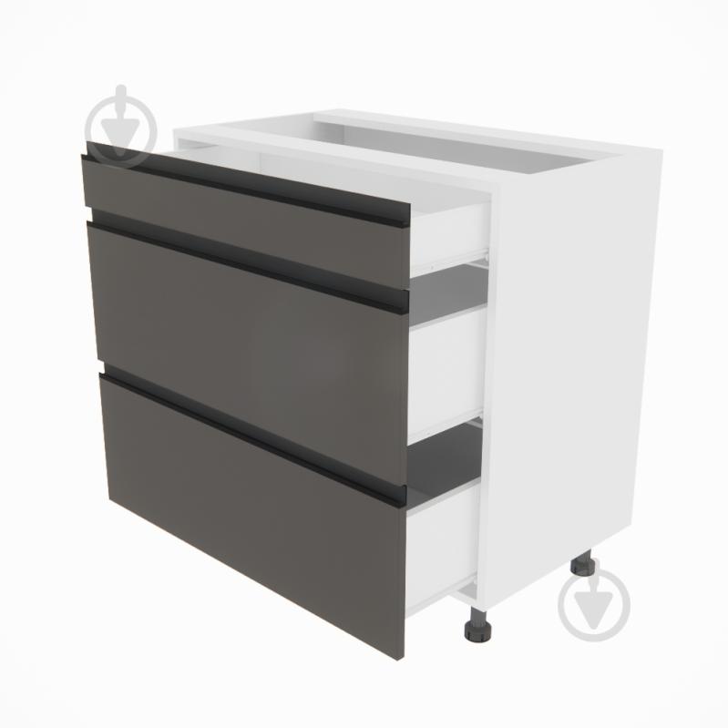 Тумба нижня Софі (Н 80 3Ш (1+2)) графіт сірий/білий Світ Меблів - фото 2 Тумба нижня Софі (Н 80 3Ш (1+2)) графіт сірий/білий Світ Меблів - фото 2