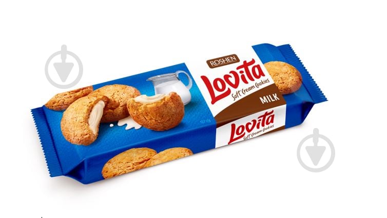 Печенье Roshen Lovita Soft Cream Cookies milk 127 г - фото 1