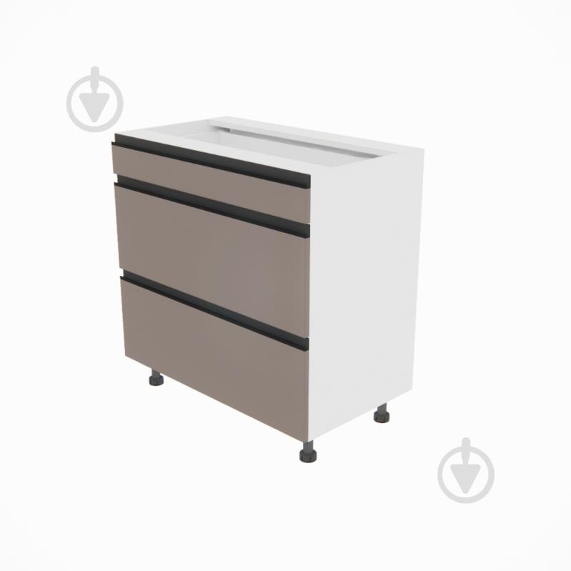 Тумба нижняя Софи (Н 80 3Ш (1+2)) глиняный серый/белый Світ Меблів - фото 1