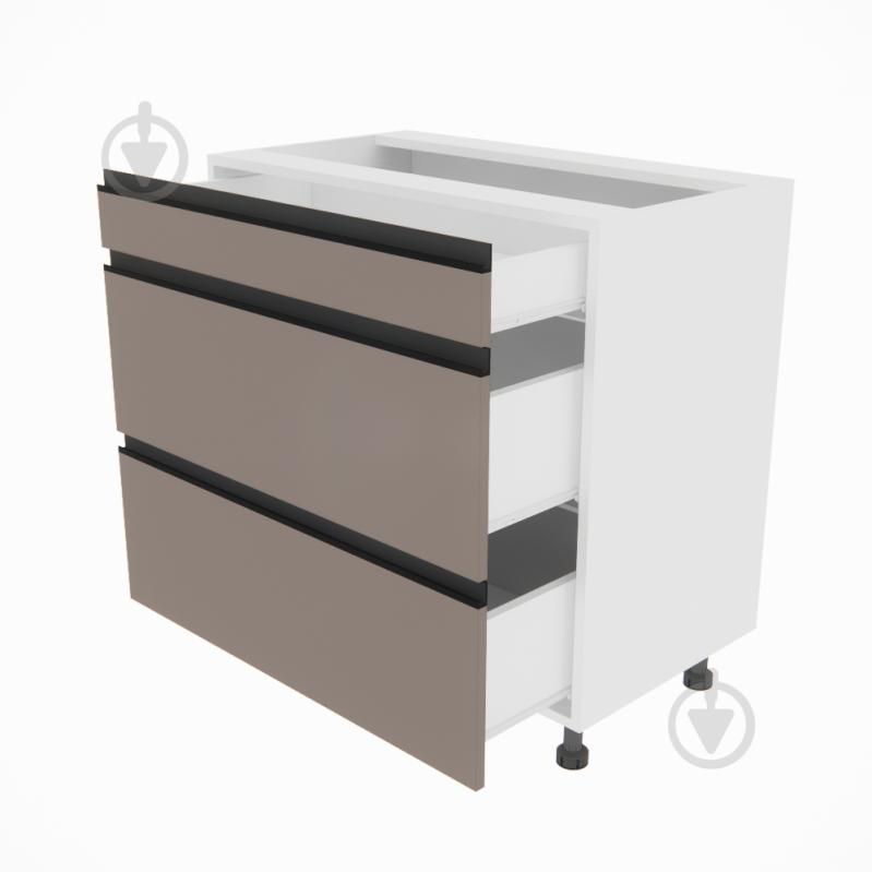 Тумба нижняя Софи (Н 80 3Ш (1+2)) глиняный серый/белый Світ Меблів - фото 2