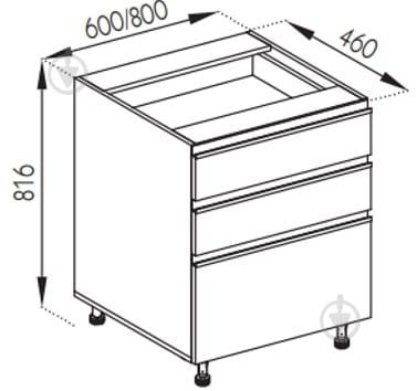 Тумба нижня Софі (Н 80 3Ш (2+1)) глиняний сірий/білий Світ Меблів - фото 5 Тумба нижня Софі (Н 80 3Ш (2+1)) глиняний сірий/білий Світ Меблів - фото 5