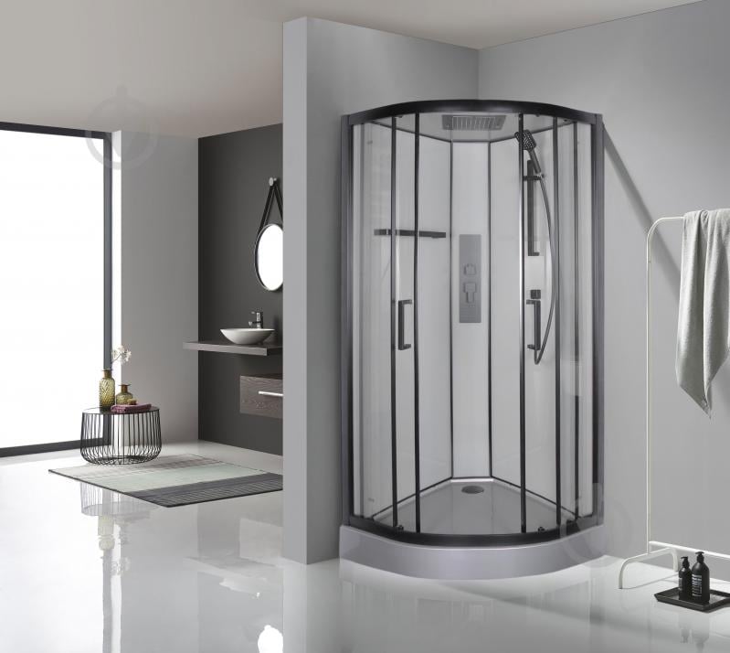 Душовий бокс EGO Pure Black 90x90 см K-3501-B - фото 15