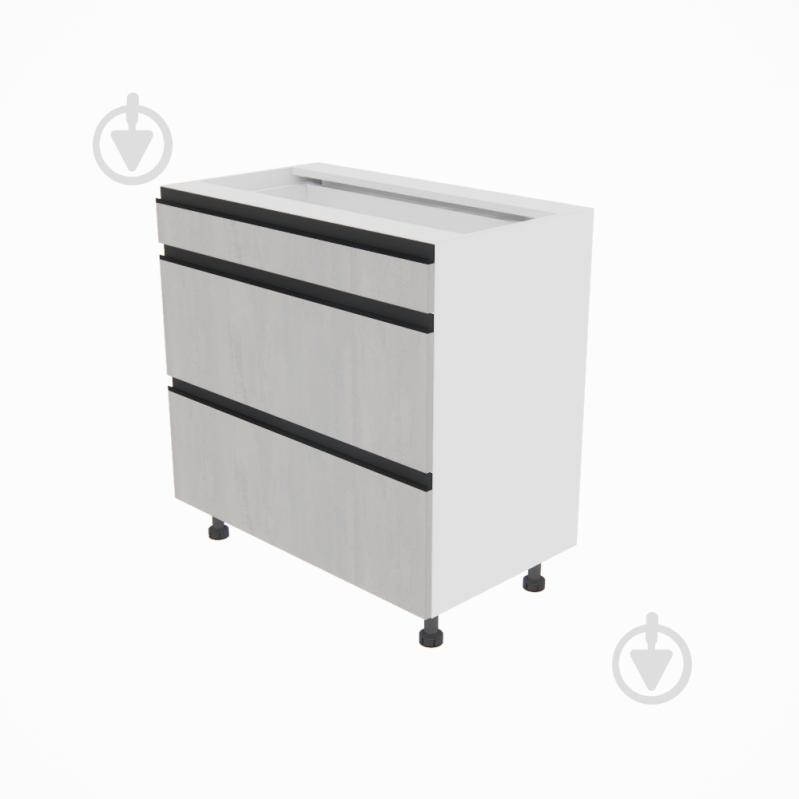 Тумба нижня Софі (Н 80 3Ш (1+2)) шовковий камінь/білий Світ Меблів - фото 1 Тумба нижня Софі (Н 80 3Ш (1+2)) шовковий камінь/білий Світ Меблів - фото 1