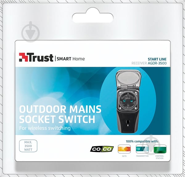 Розетка у розетку Trust Smart Home AGDR-3500 чорний 71039 - фото 3