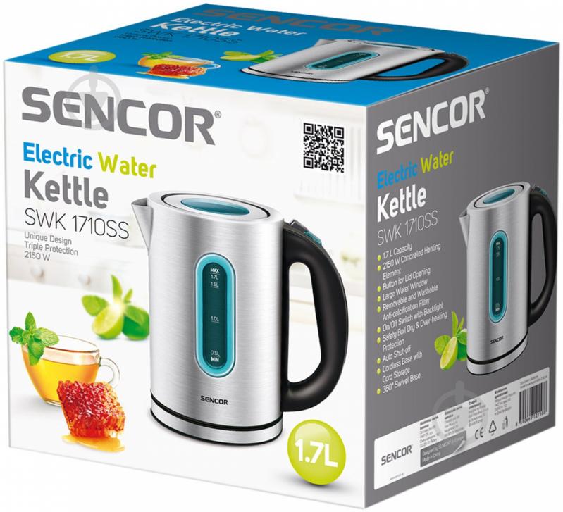 Електрочайник Sencor SWK1710SS - фото 2 Електрочайник Sencor SWK1710SS - фото 2