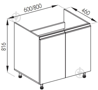 Тумба нижняя Софи (Н 80 М) белый/белый Світ Меблів - фото 5 Тумба нижняя Софи (Н 80 М) белый/белый Світ Меблів - фото 5