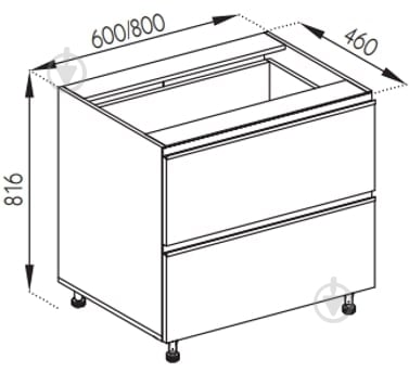 Тумба нижняя Софи (Н 80 Ш) графит серый/белый Світ Меблів - фото 5 Тумба нижняя Софи (Н 80 Ш) графит серый/белый Світ Меблів - фото 5