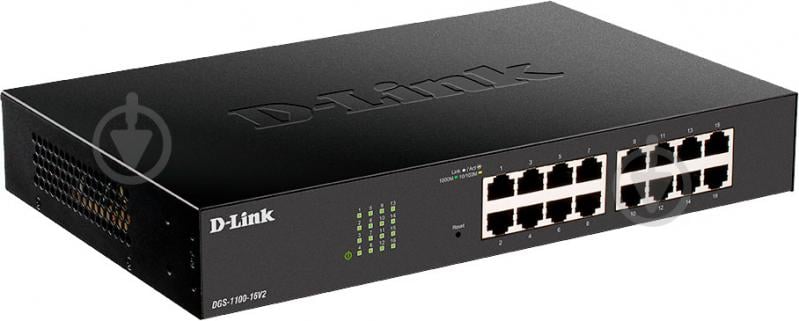 Комутатор D-Link DGS-1100-16V2 16PORT 1GE EASYSMART - фото 2