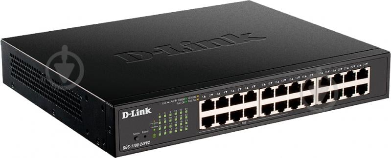 Коммутатор D-Link DGS-1100-24PV2 24X1GE (PORTS 1-12 W/POE SUPP) EASYSMART - фото 2