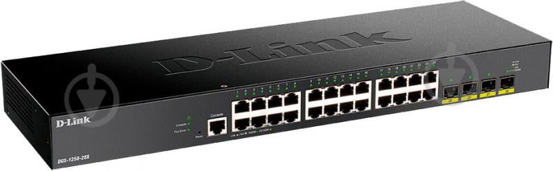 Коммутатор D-Link DGS-1250-28X 24X1GE 4XSFP+ SMART - фото 3