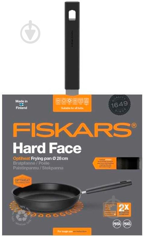 Сковорода Hard Face OPTIHEAT 28 см Fiskars - фото 6