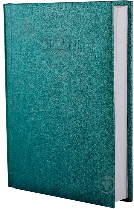 Дневник датированный зеленый линия Economix Текстиль A6 2021 E21638-04 - фото 1