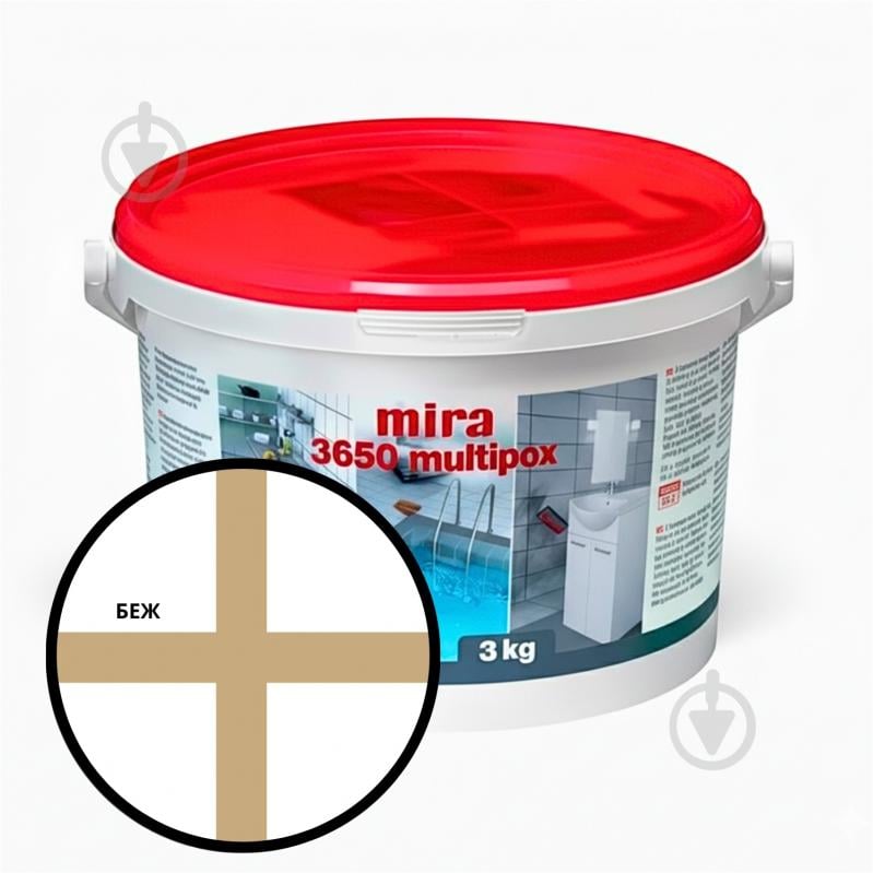 Затирка для плитки Mira 3650 multiрох 3 кг бежевый - фото 1