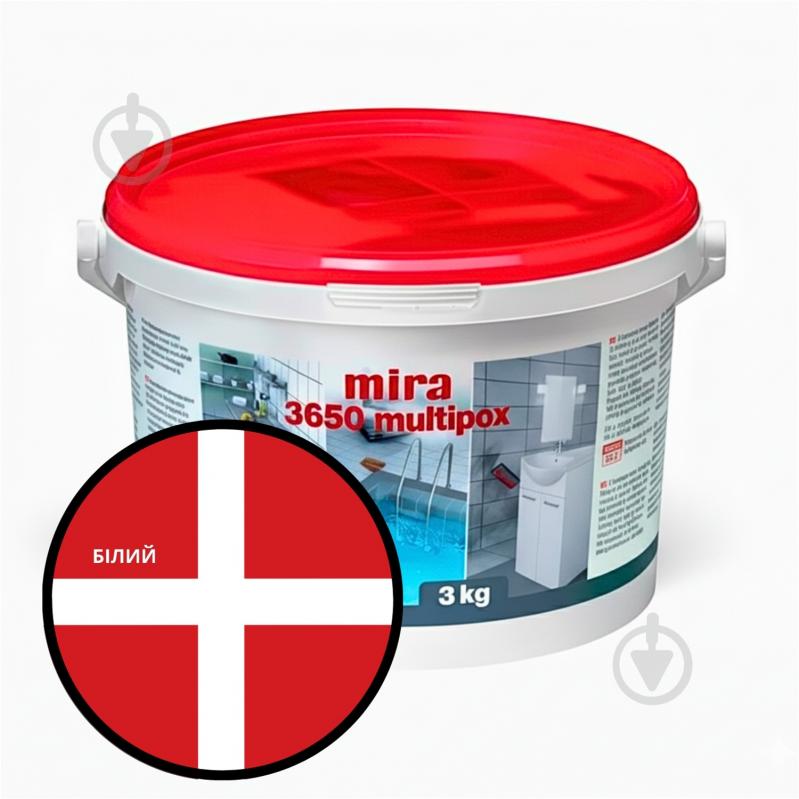 Затирка для плитки Mira 3650 multiрох 3 кг белый - фото 1 Затирка для плитки Mira 3650 multiрох 3 кг белый - фото 1