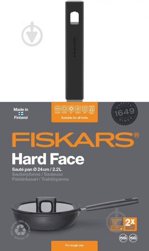 Сотейник із кришкою Hard Face 24 см (1052230) Fiskars - фото 3