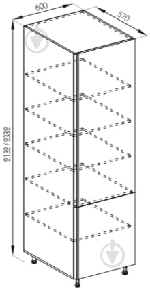 Пенал Софі (П 60 (920)) білий/білий Світ Меблів - фото 4 Пенал Софі (П 60 (920)) білий/білий Світ Меблів - фото 4
