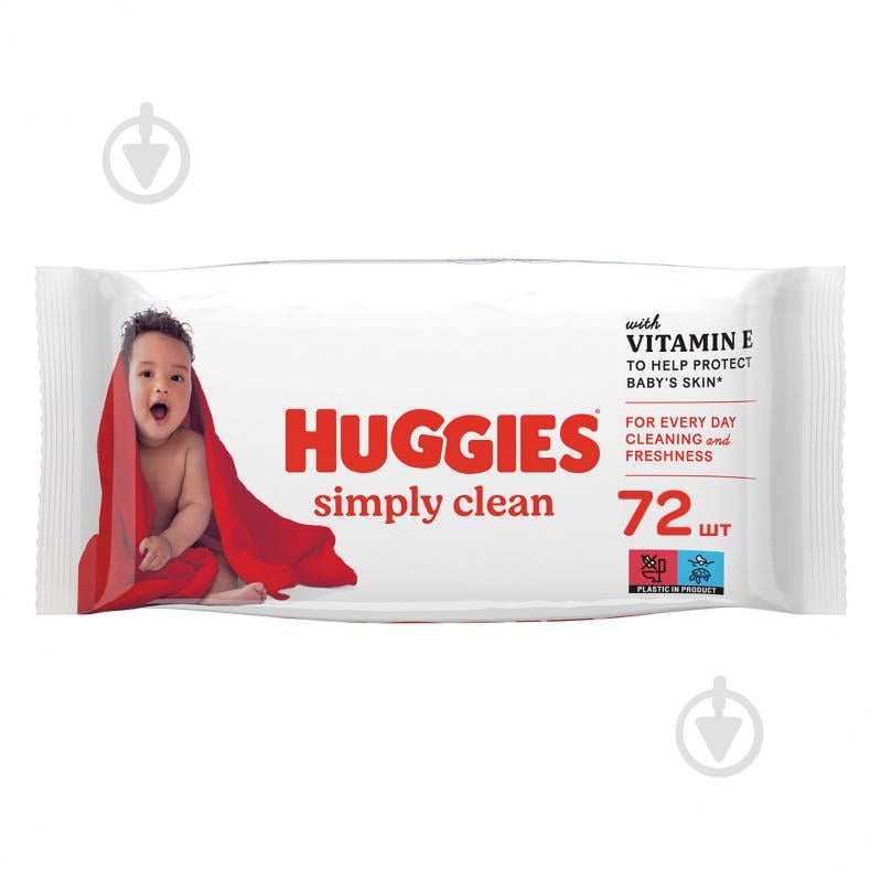 Серветка волога Huggies Simply Clean 72 шт. - фото 1