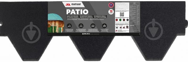 Бітумна черепиця MATIZOL® PATIO сота графіт 3 кв.м - фото 3