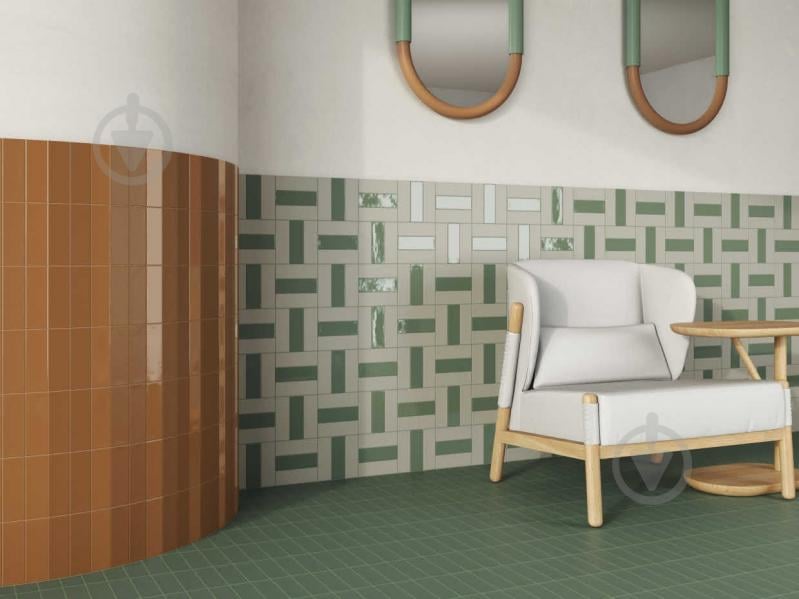 Плитка Harmony by PERONDA Glint green matt 5x15 см - фото 2