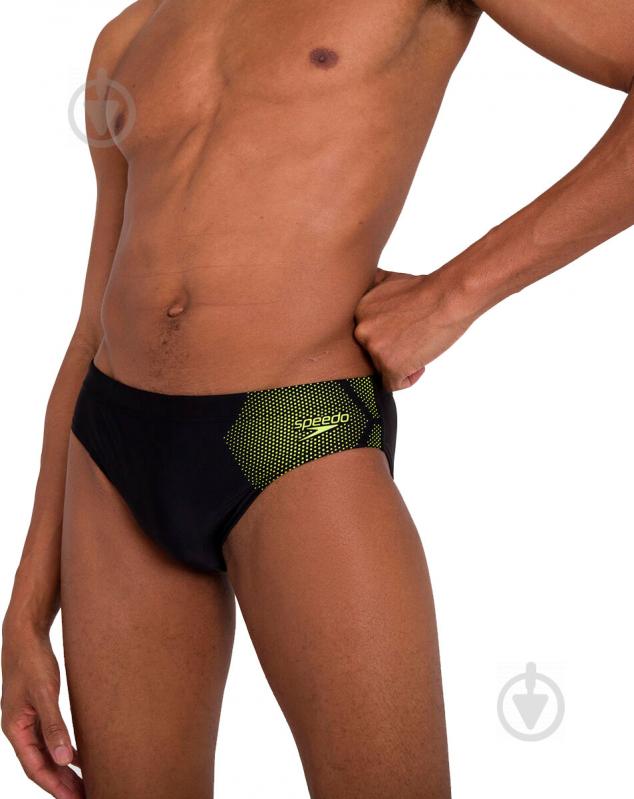 Плавки Speedo PLMT 7CM BRF AM BLACK/YELLOW 8-09739F398 р.34 черный - фото 1