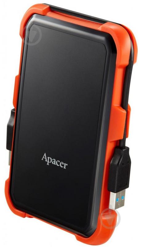 Зовнішній жорсткий диск Apacer AC630 1 ТБ Portable USB 3.1 (AP1TBAC630T-1) black/orange - фото 1