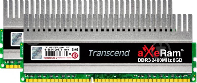 Оперативная память TRANSCEND DDR3 SDRAM 8 GB (2x4GB) 2400 MHz (TX2400KLH-16GK) - фото 1