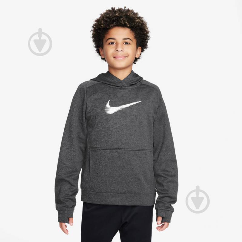 Джемпер Nike K NK TF MULTI+ PO HOODIE HBR FD3893-010 р.XS черный - фото 1