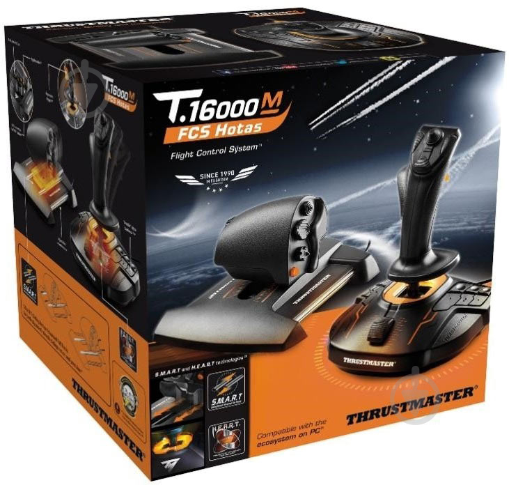 Джойстик Thrustmaster T-16000m FCS Hotas Flight Stick and Throttle (2960778) - фото 11