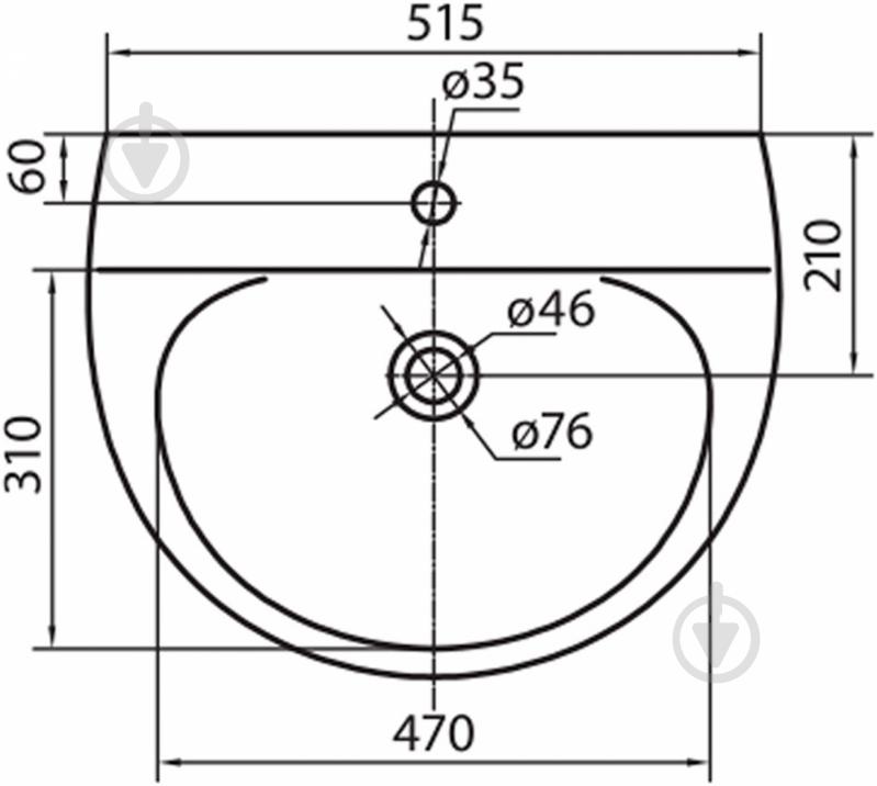 Умывальник Kolo Runa 55 L81155 - фото 4