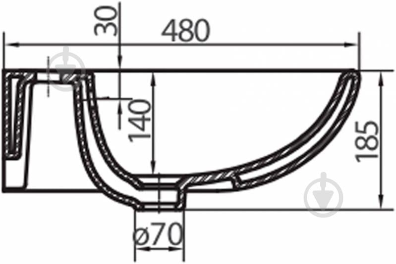 Умывальник Kolo Runa 60 - фото 3
