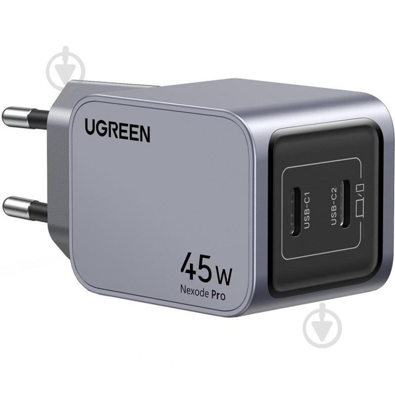 Зарядное устройство UGREEN 2xUSB 45W (2хUSB-C) Gan Nexode Pro X707 - фото 1