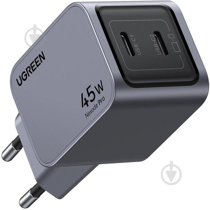 Зарядное устройство UGREEN 2xUSB 45W (2хUSB-C) Gan Nexode Pro X707 - фото 2
