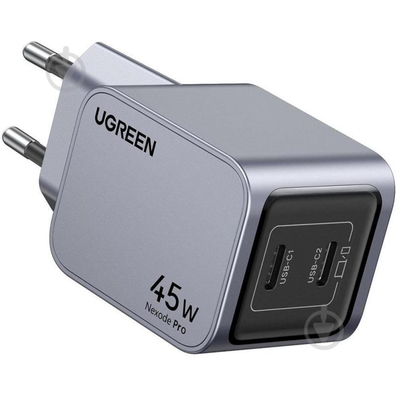 Зарядное устройство UGREEN 2xUSB 45W (2хUSB-C) Gan Nexode Pro X707 - фото 3