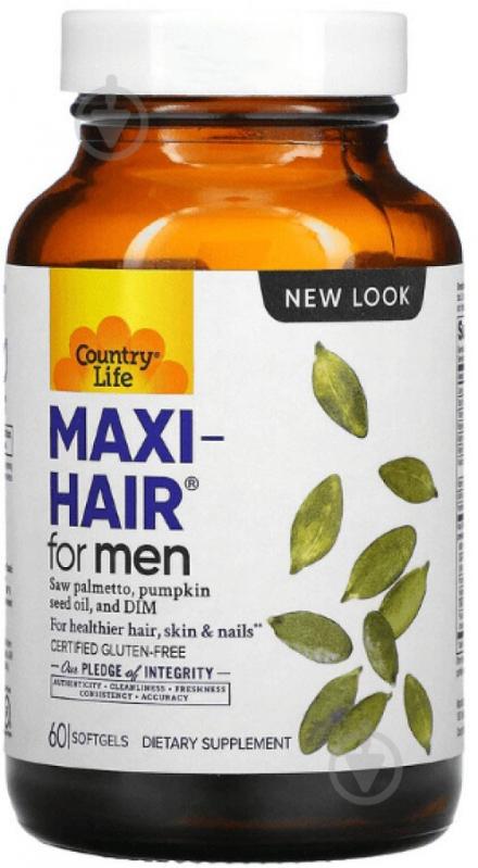 ᐉ Витаминно-минеральный комплекс Country Life Maxi-Hair для мужчин 60 ...