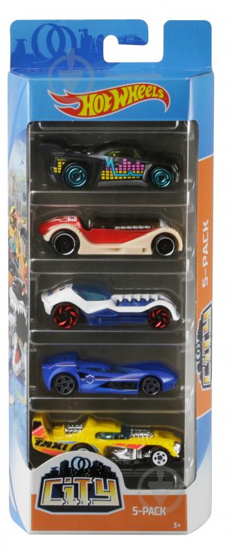 Набор Hot Wheels автомобилей подарочный 5 шт. в ассортименте 1806 - фото 1