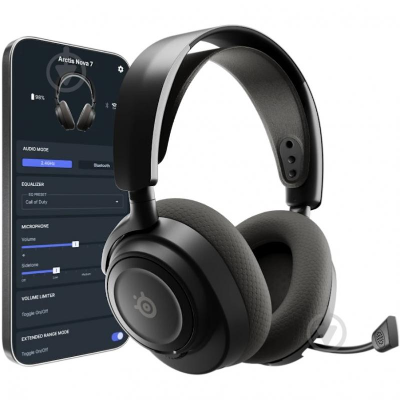 Гарнітура ігрова SteelSeries Arctis Nova 7P Gen 2 Wireless black (61744) - фото 7 Гарнітура ігрова SteelSeries Arctis Nova 7P Gen 2 Wireless black (61744) - фото 7