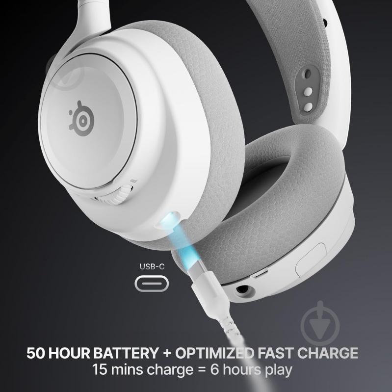 Гарнитура игровая SteelSeries Arctis Nova 7 Gen 2 Wireless white (61731) - фото 8 Гарнитура игровая SteelSeries Arctis Nova 7 Gen 2 Wireless white (61731) - фото 8